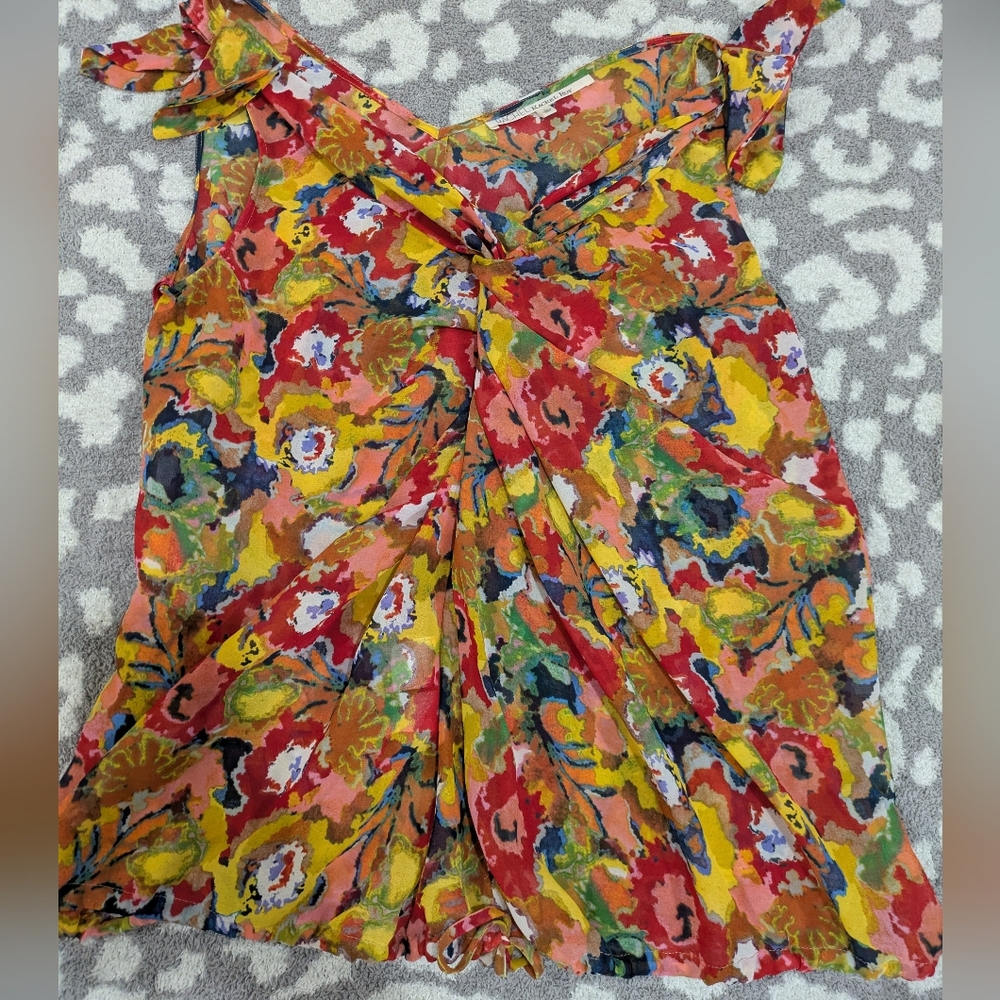 RACHEL Rachel Roy Colorful Floral Blouse
